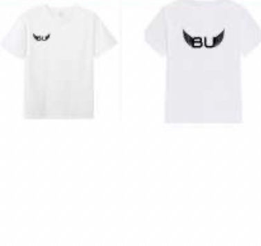 BU fitted tees with front design and back design